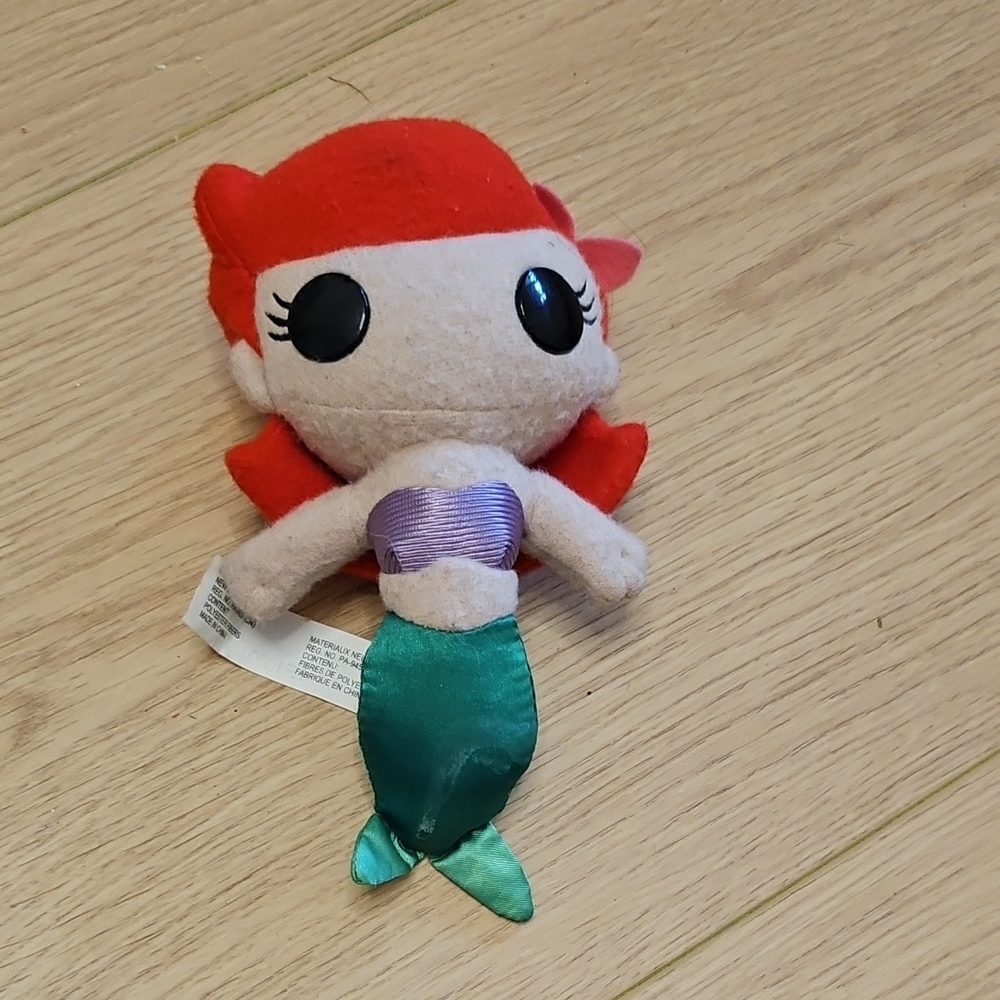 Funko Red-Haired Mermaid Plush with Purple Top and Green Tail